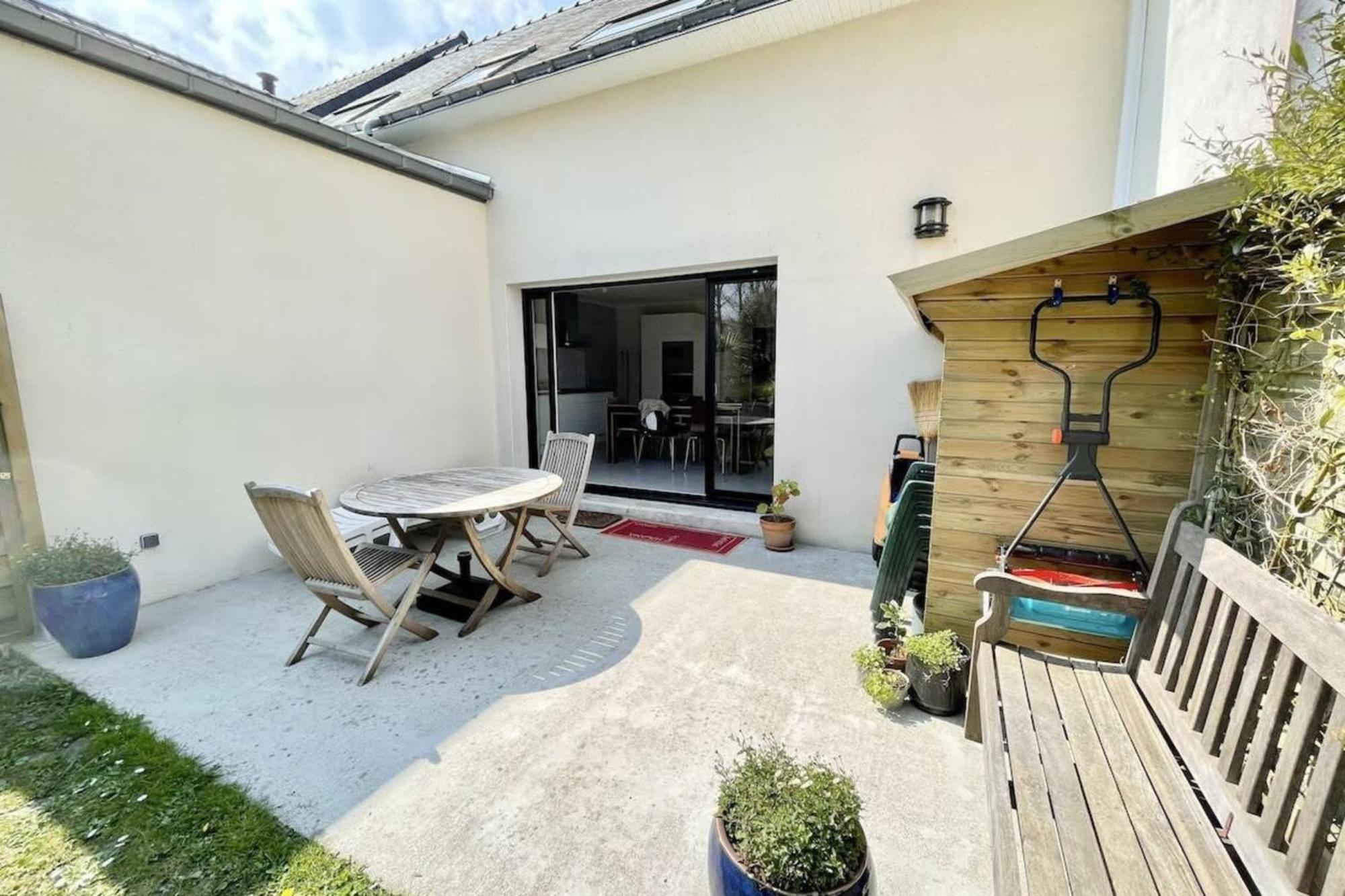 Jolie Maison Moderne A 200M Du Port De Lomener بلومور المظهر الخارجي الصورة